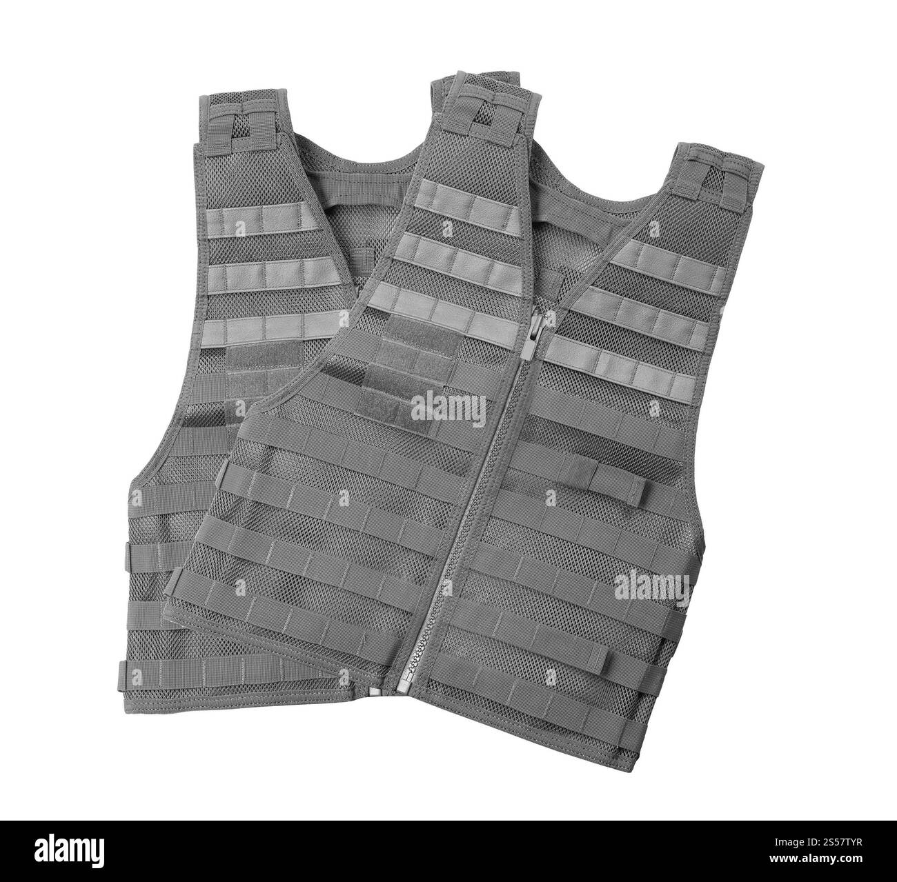 Kugelsichere Weste isoliert auf weißem Hintergrund. Kugelsichere Weste isoliert Stockfoto