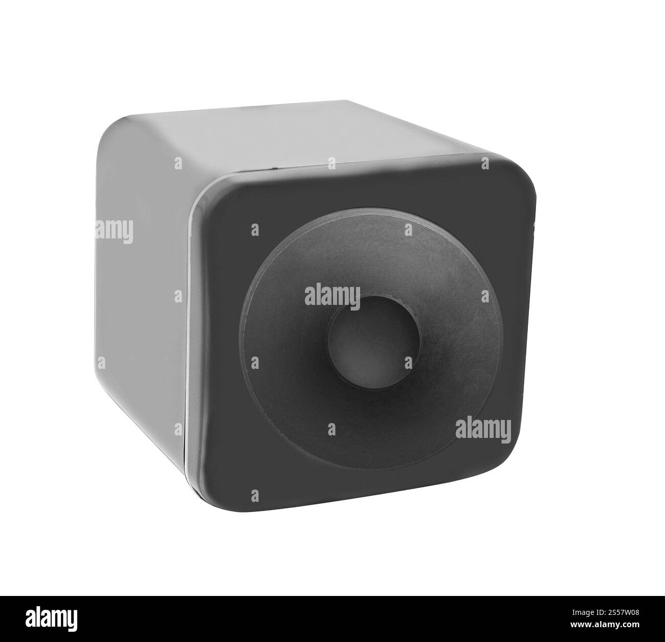 Musiksäule isoliert auf weißem Hintergrund. Musiksäule isoliert Stockfoto