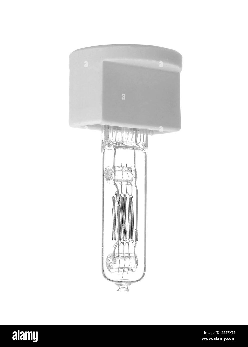 usb-Lampe auf weißem Hintergrund Stockfoto
