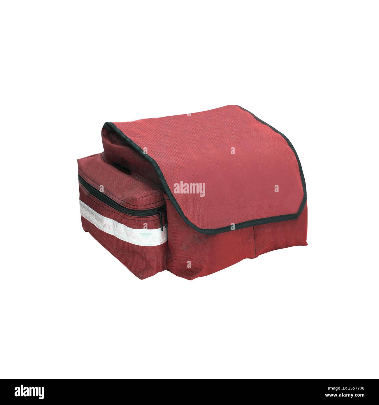 Soldat rote Tasche Baumwolle auf weiß Stockfoto