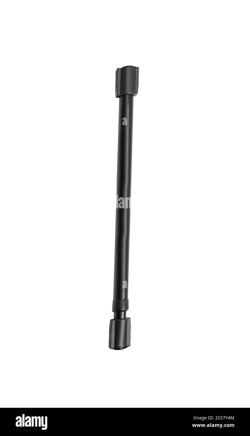 Fahrradpumpe auf weißem Hintergrund Stockfoto