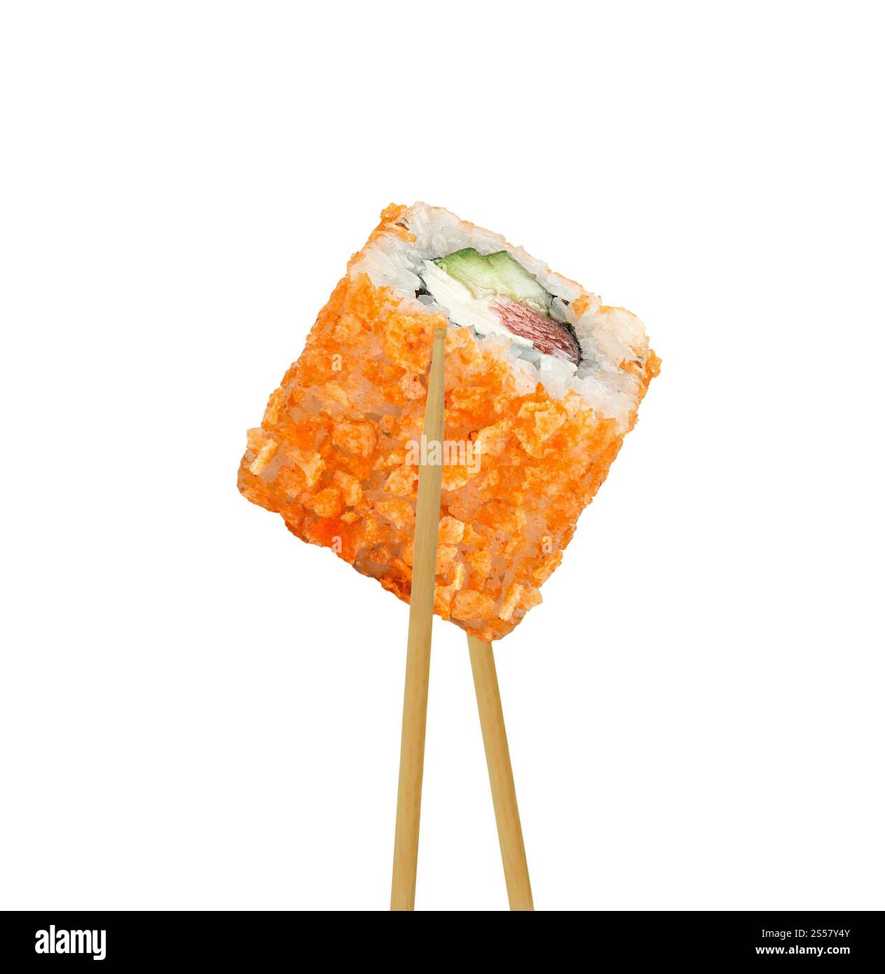 Sushi isoliert auf weißem Hintergrund Stockfoto