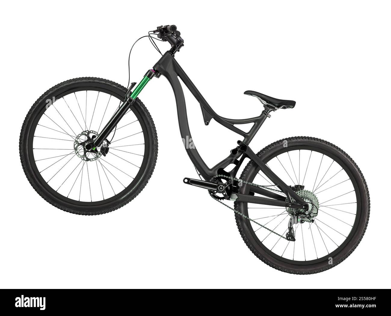 Mountainbike isoliert auf weißem Hintergrund. Mountainbike Stockfoto