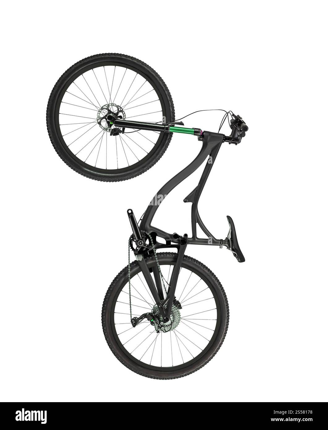 Mountain-Bike isoliert auf weißem Hintergrund Stockfoto