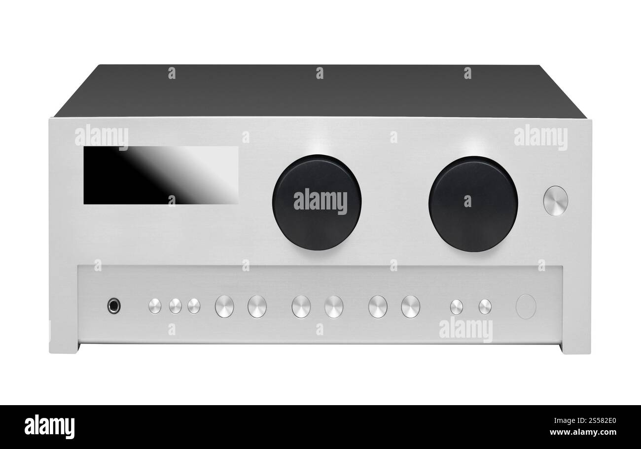 Digital usb, cd-Player isoliert auf weißem Hintergrund. Digital usb, cd-Player Stockfoto