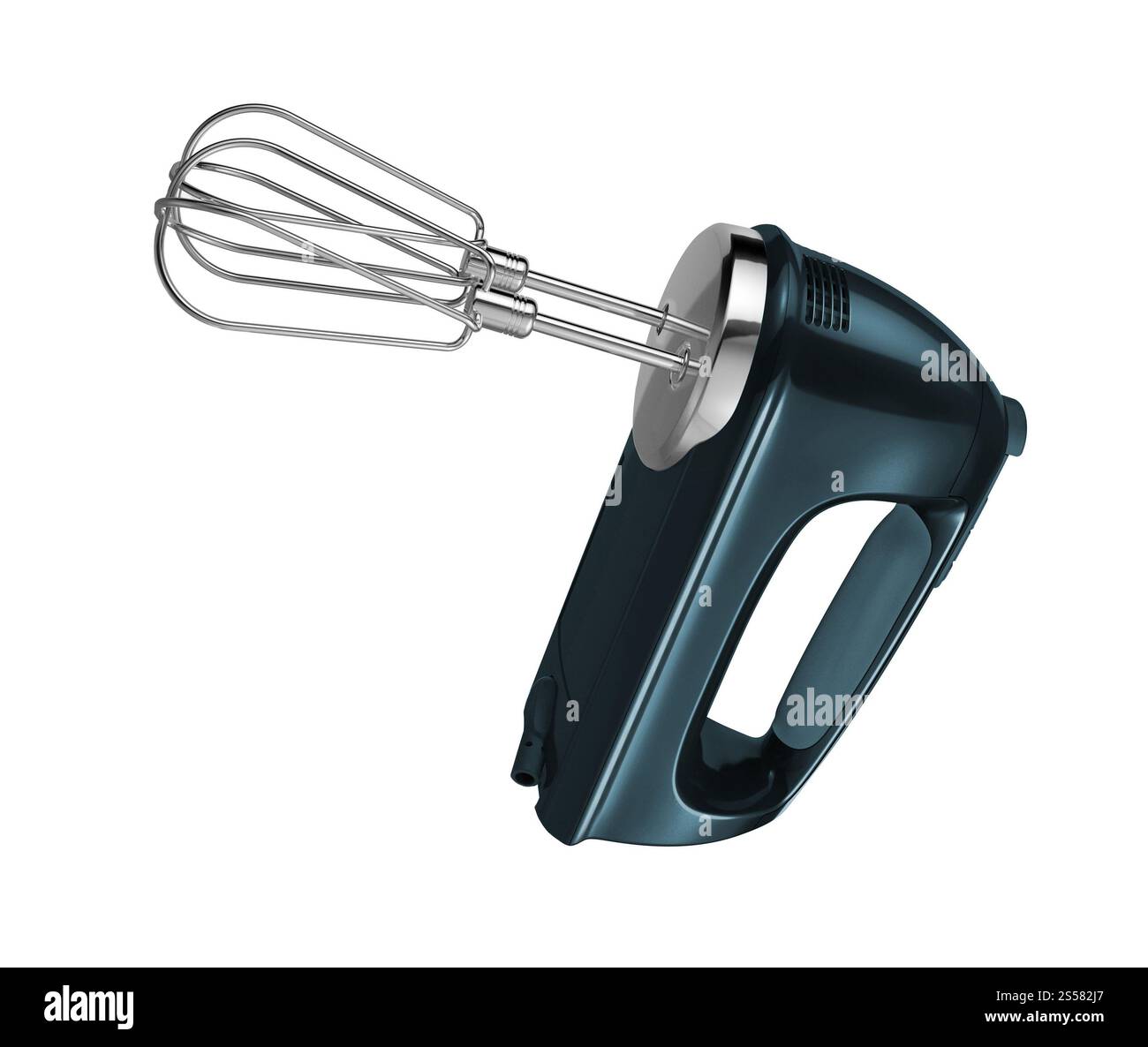 Handmischer isoliert auf weißem Hintergrund. Handmischer isoliert Stockfoto