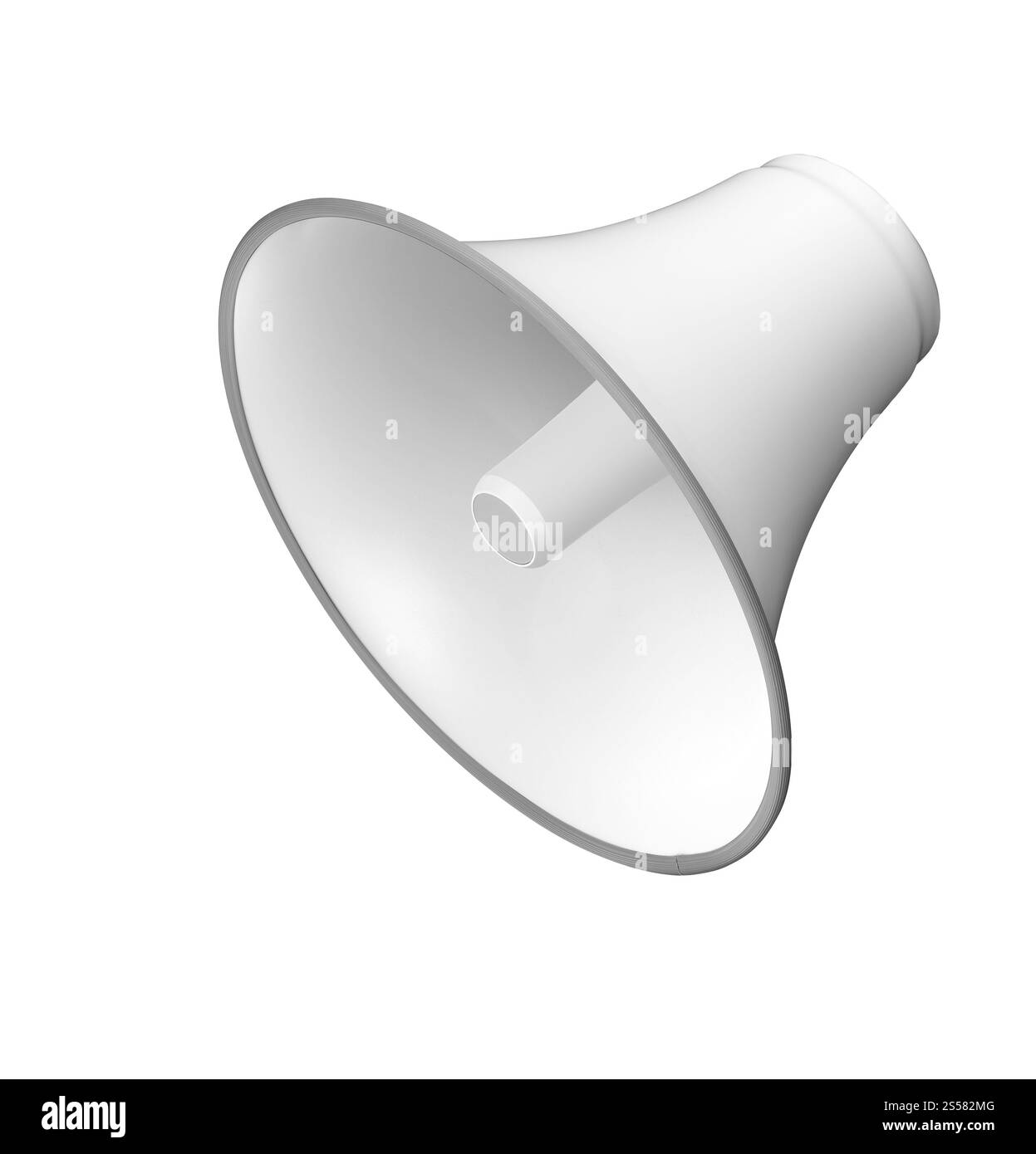 Megaphon isoliert auf weißem Hintergrund. Megaphon isoliert Stockfoto