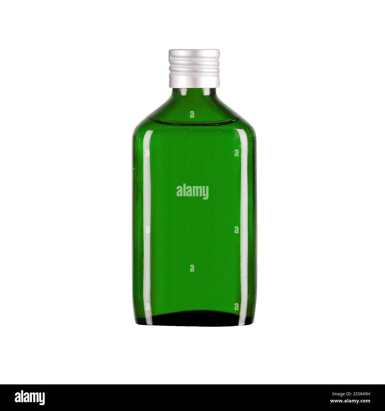 Medizinische Flasche isoliert auf weiß Stockfoto