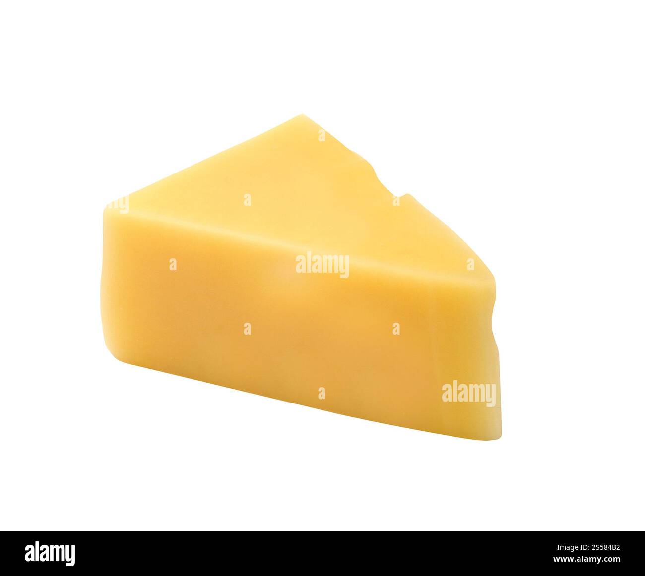 Stück Käse isoliert Stockfoto