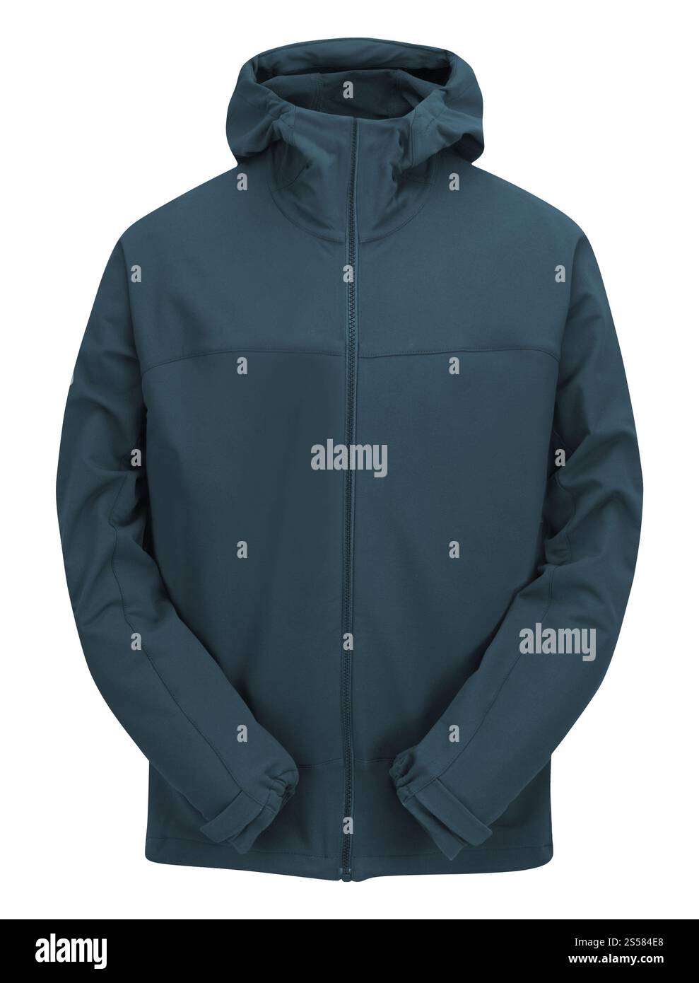 blaue Jacke isoliert auf weiss Stockfoto