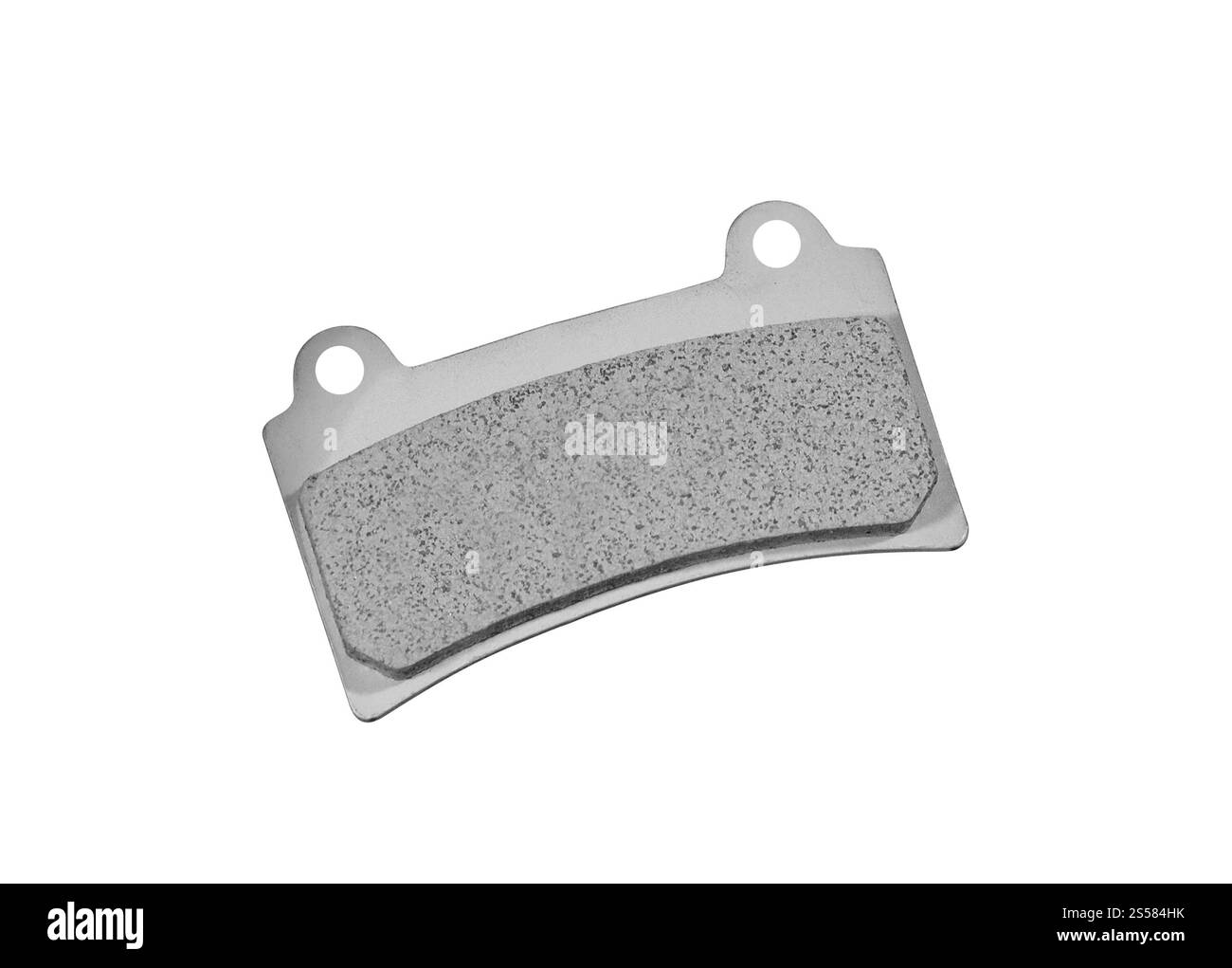 Bremsbeläge auf weißem Hintergrund Stockfoto
