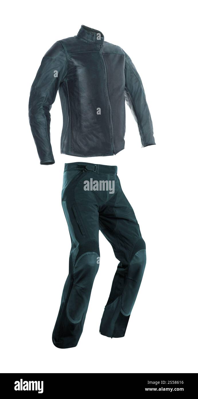 Schwarze Jacke isoliert auf weißem Hintergrund Stockfoto