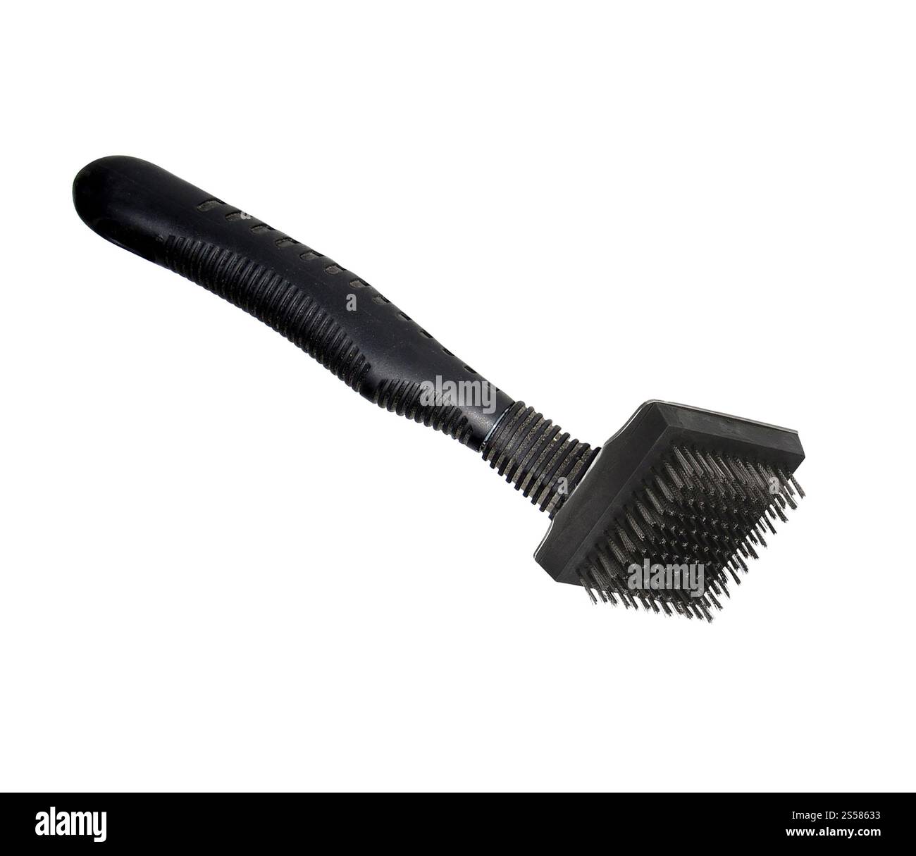 Zubehör für die Pflege des Hundes auf weißem Hintergrund Stockfoto