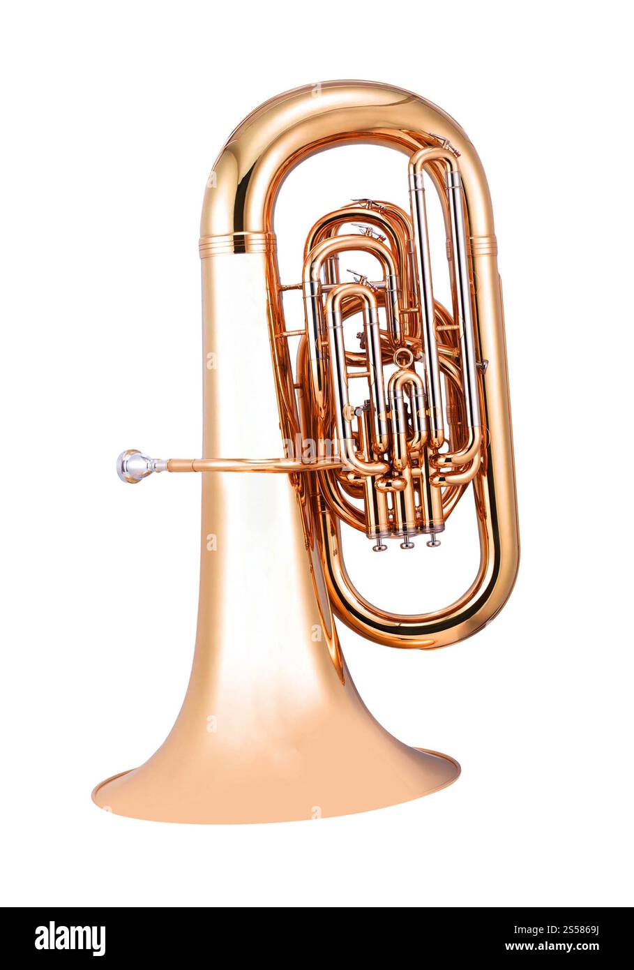 Goldenes französisches Horn Stockfoto