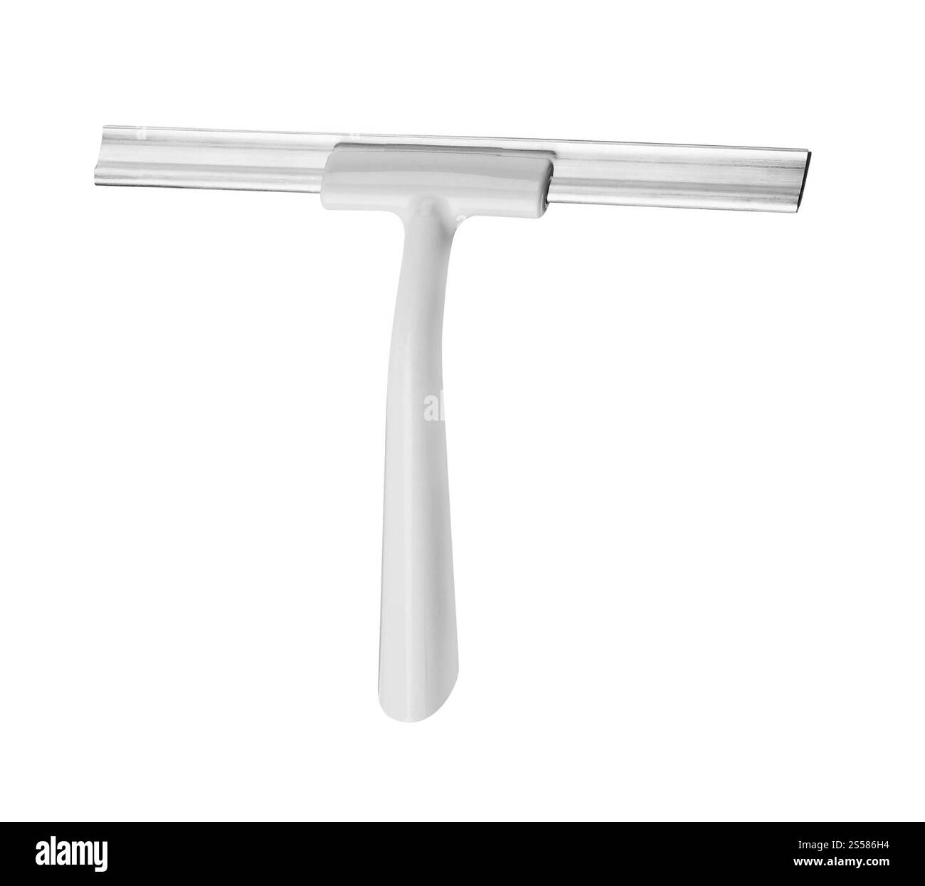 Blauer Scheibenwischer zum Reinigen des Fensters Stockfoto