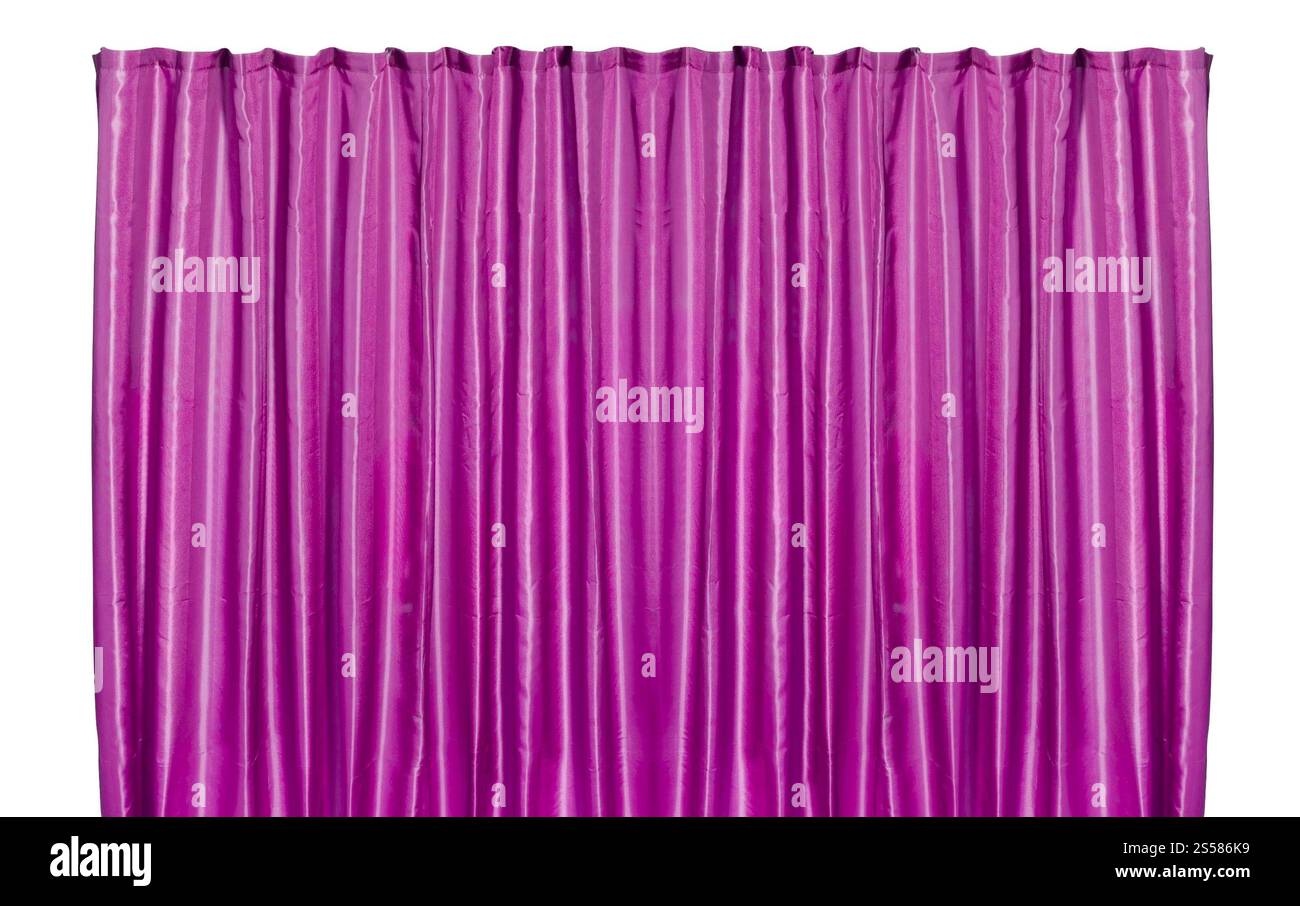 Violetter Vorhang isoliert Stockfoto