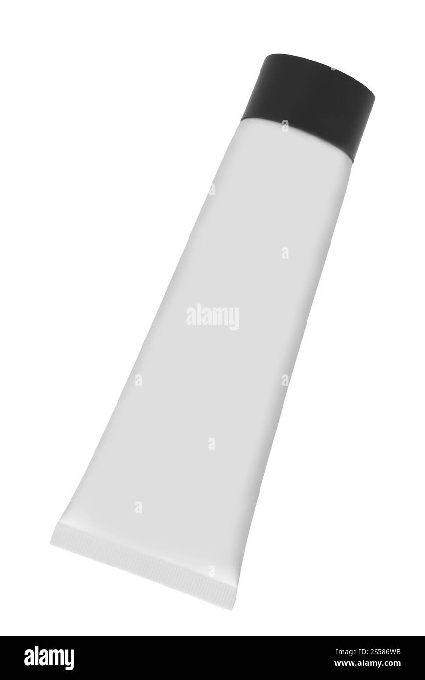 Weiße Röhre isoliert Stockfoto