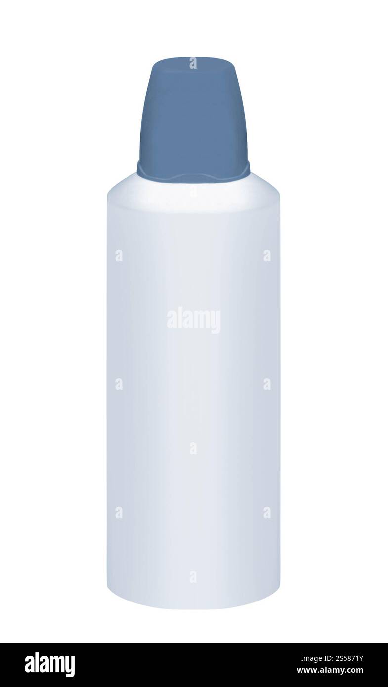 Kleber. Weiße Plastikflasche isoliert auf weißem Hintergrund Stockfoto