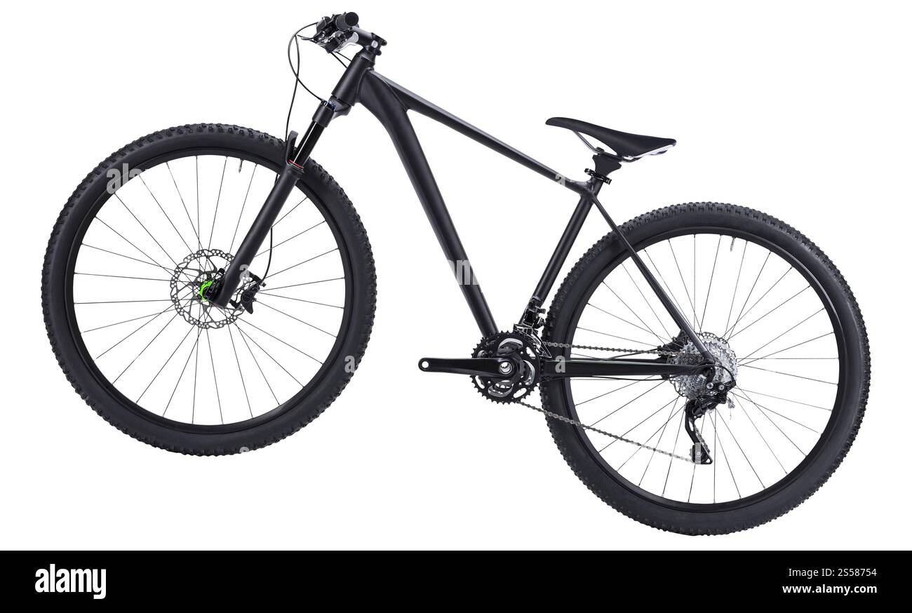 Mountainbike isoliert auf weißem Hintergrund Stockfoto