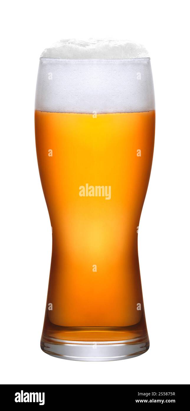 Glas Bier isoliert Stockfoto
