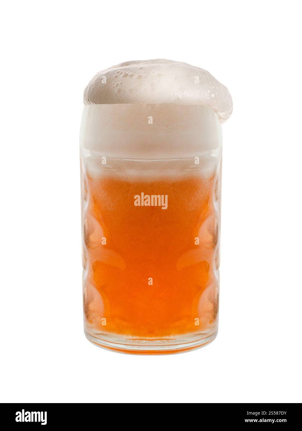 Glas Bier isoliert Stockfoto