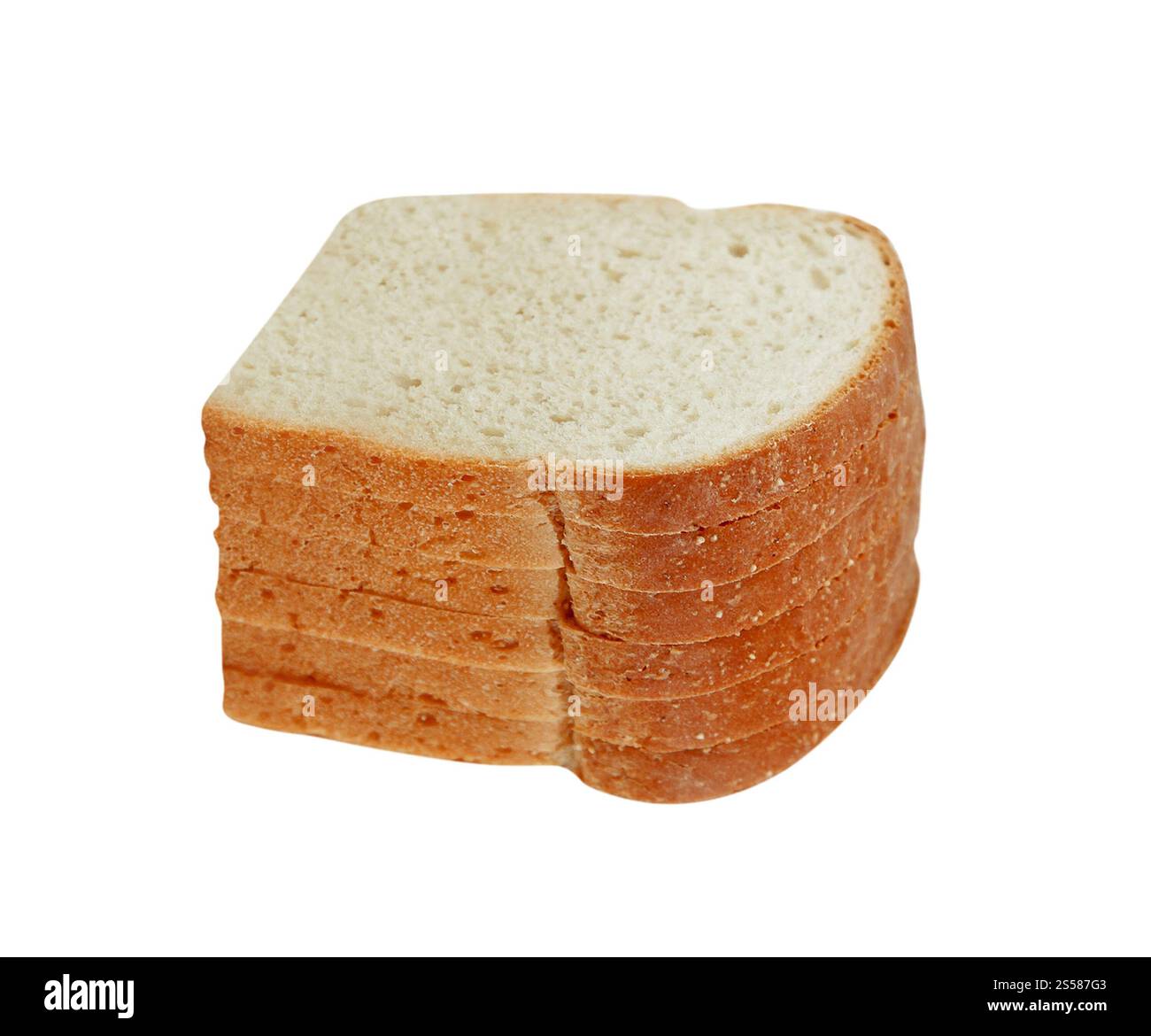 Schnittbrot isoliert Stockfoto