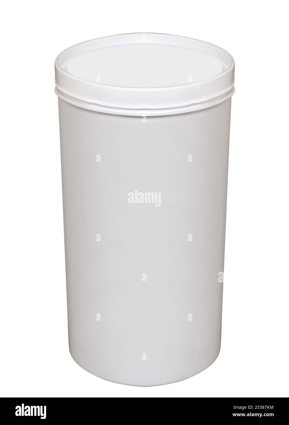 Weißer Reisebecher, Kaffeetasse Stockfoto