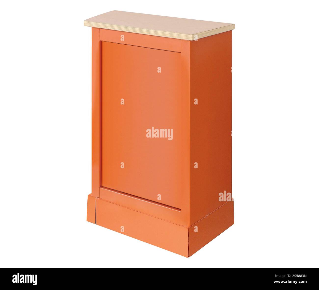 Holzpodium isoliert Stockfoto