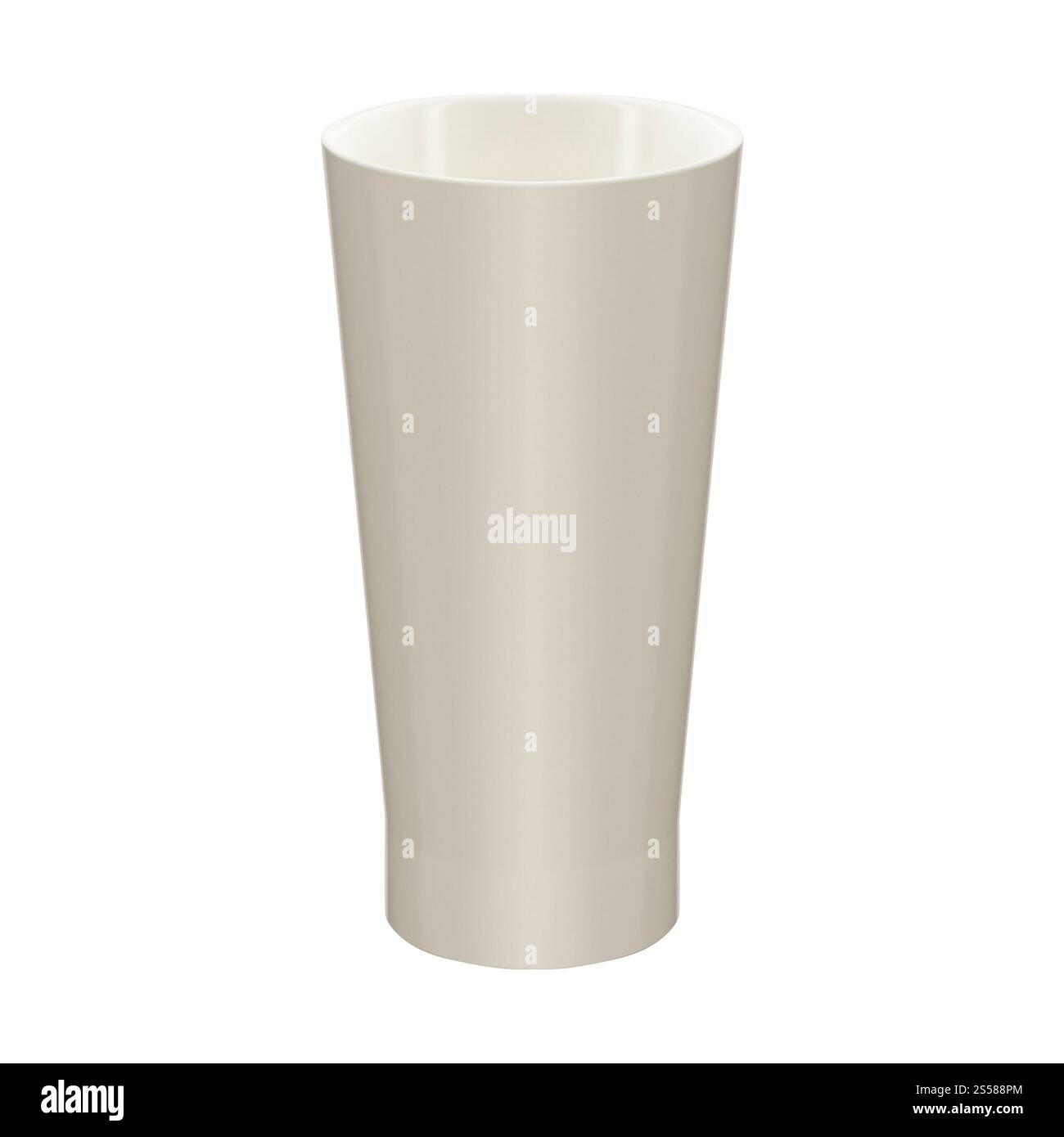 Weiße Vase isoliert auf weißem Hintergrund Stockfoto