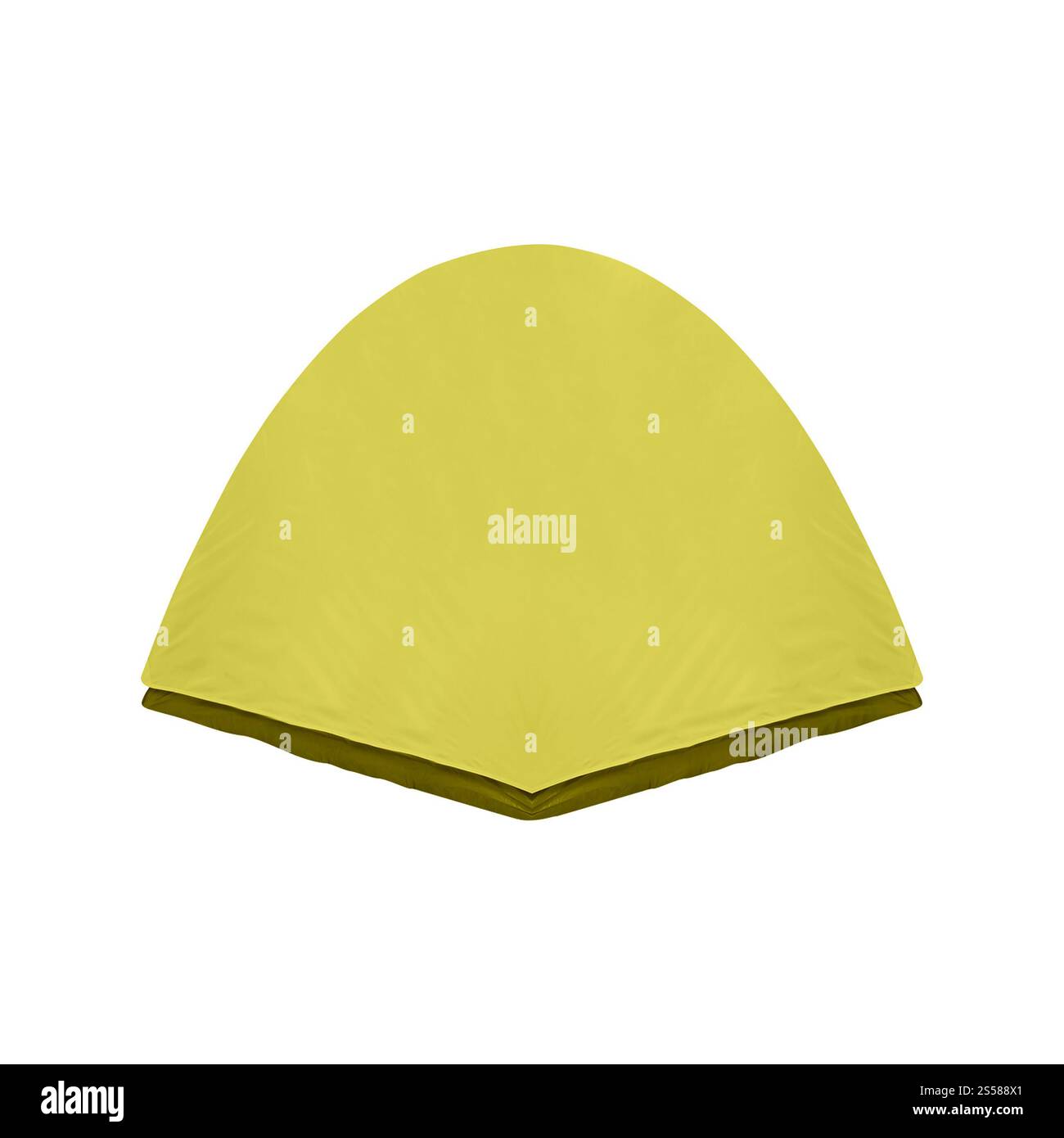 Gelbe touristische Hütte isoliert auf einem weißen backgrouynd Stockfoto