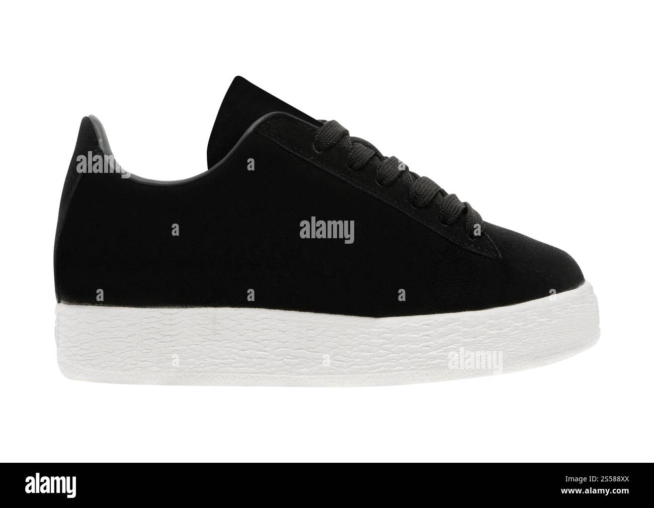 High-Top-Sneaker auf weißem Hintergrund Stockfoto