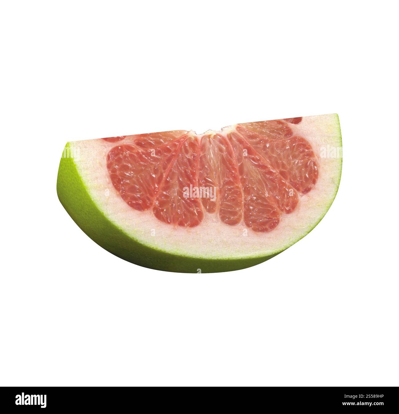 Scheibe reifer roter Grapefruit Stockfoto