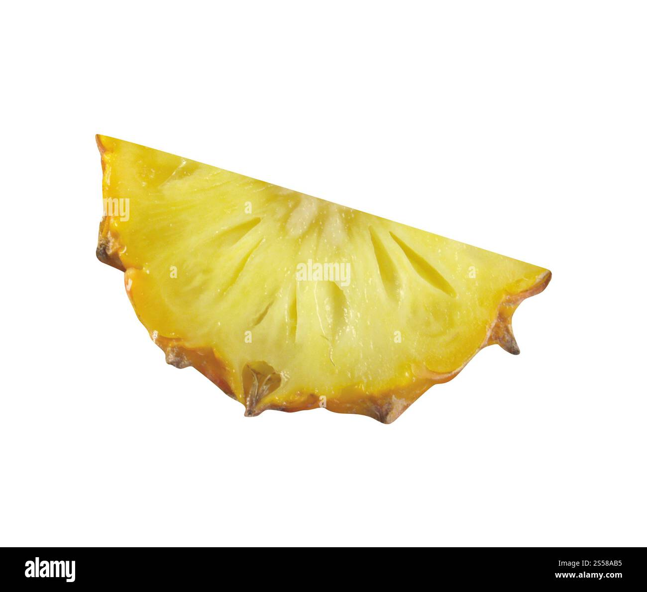 Ananasfruchtscheibe isoliert Stockfoto