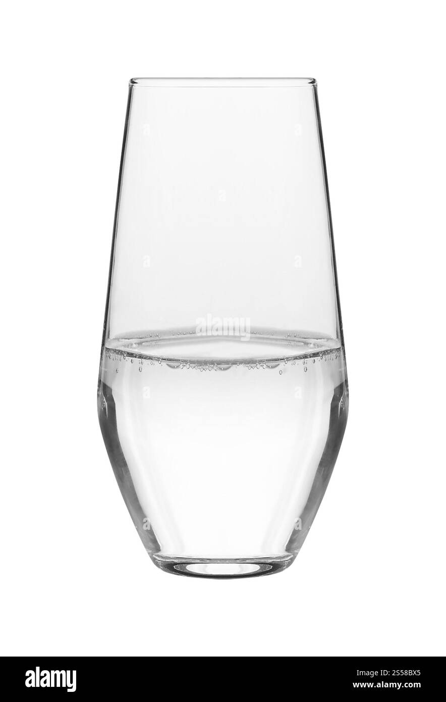 Wasser Glas isoliert Stockfoto