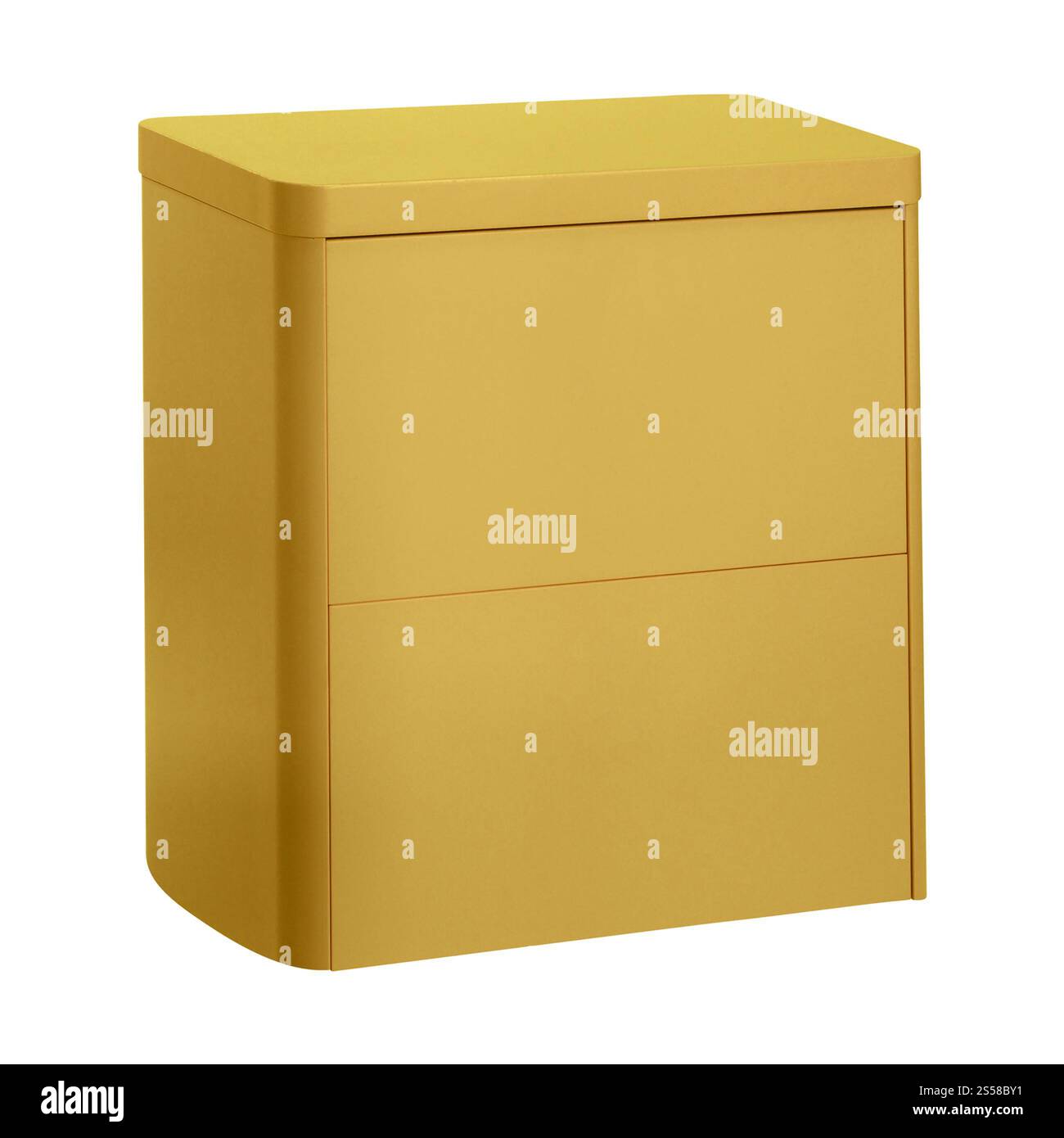 Holzmöbel isoliert auf weiß Stockfoto