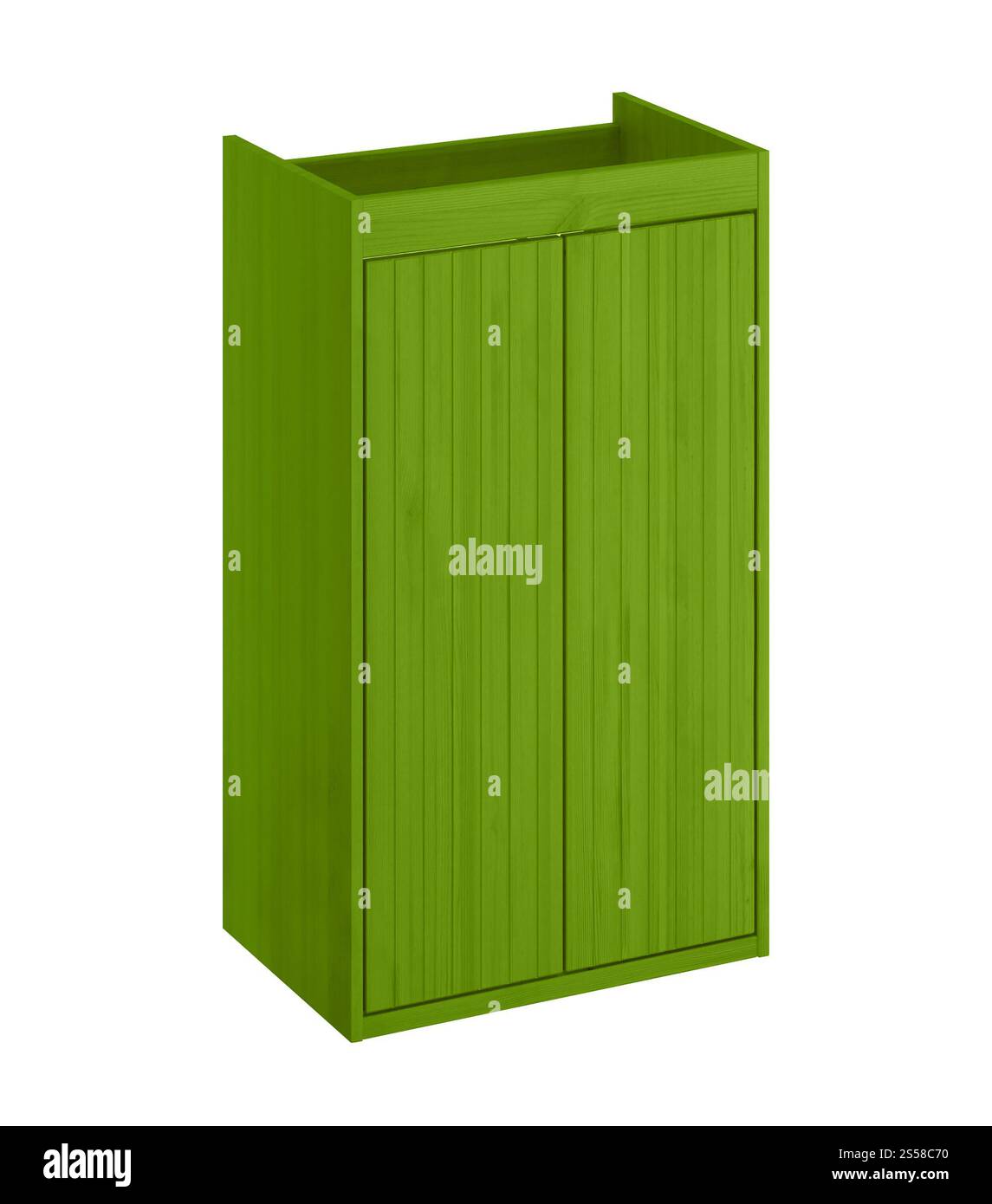 Holzmöbel isoliert auf weißem Hintergrund Stockfoto