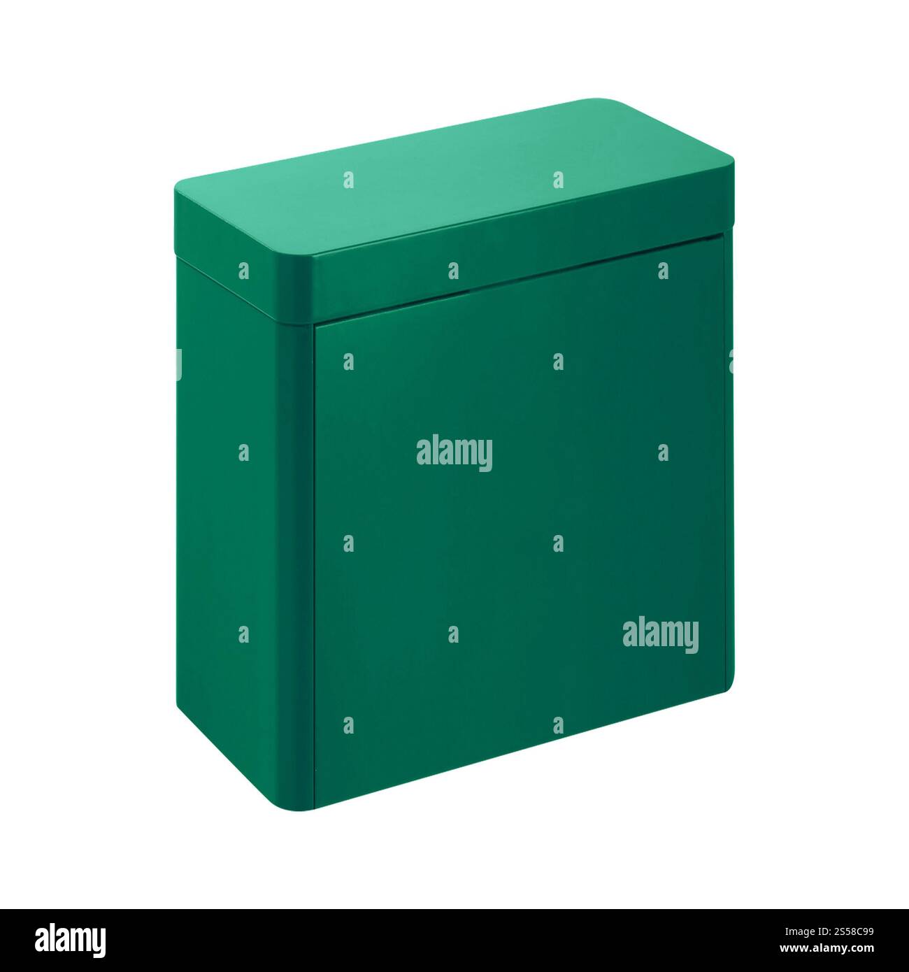 Grüne Metallbox Stockfoto