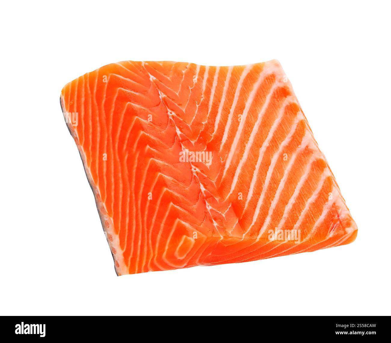 Lachsfilet isoliert Stockfoto