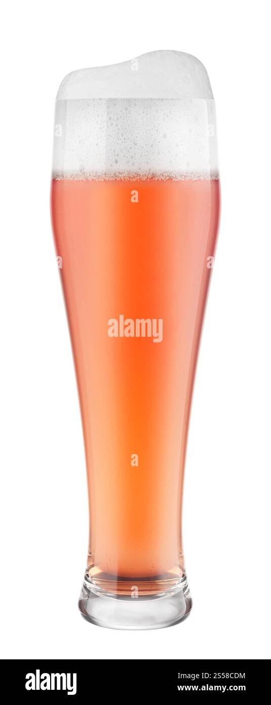 Glas Bier isoliert Stockfoto