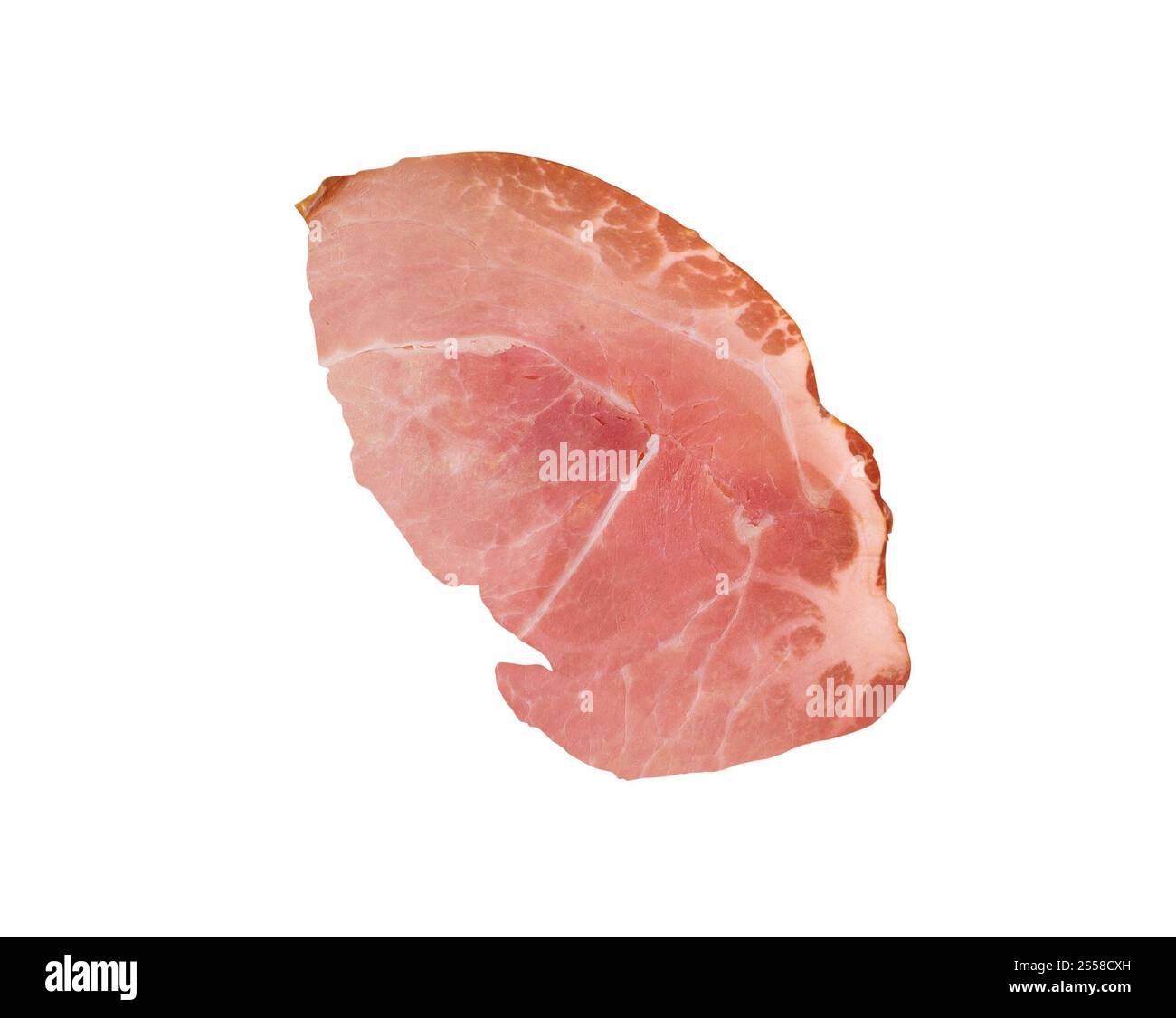 Fleischscheibe isoliert auf weiß Stockfoto