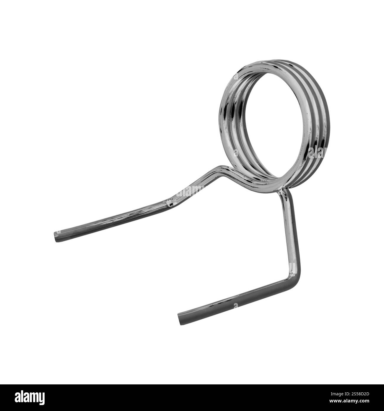 Klemme, isoliert auf weiss Stockfoto