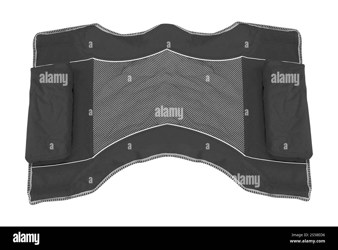 Schwarzes Tuch isoliert auf weiß Stockfoto