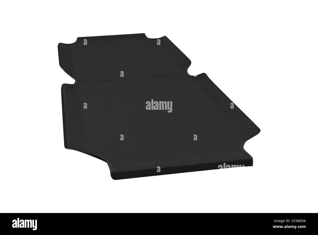 Schwarzes Tuch isoliert auf weißem Hintergrund Stockfoto