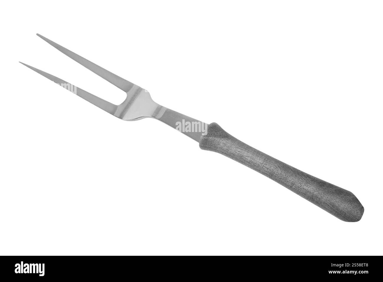 Grillgabel isoliert auf weiß Stockfoto