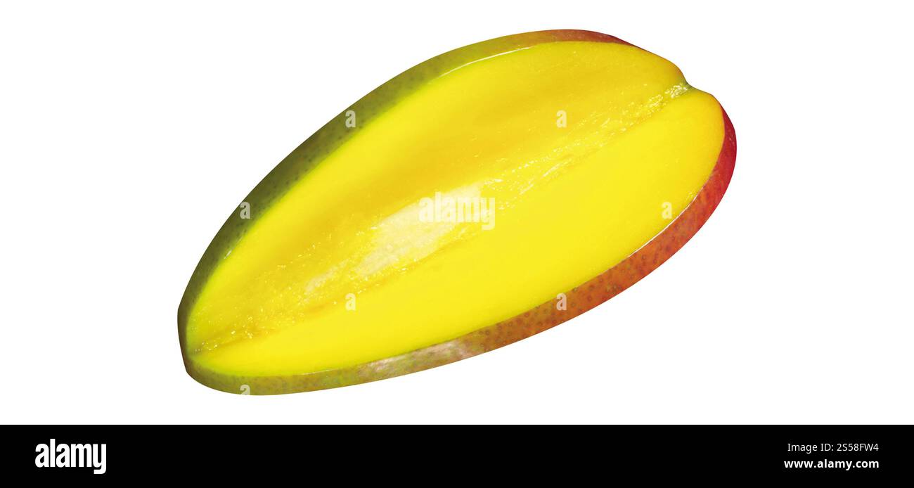 Mango Obst isoliert auf weiss Stockfoto