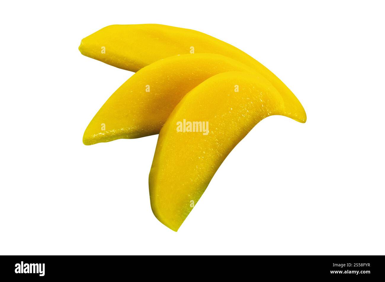 Mangofrucht auf weißem Hintergrund Stockfoto