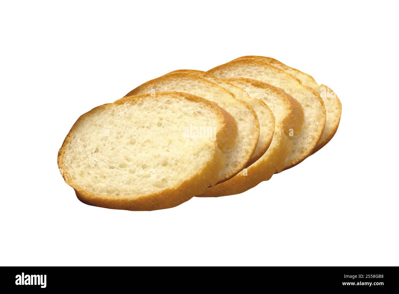 Schnittbrot isoliert Stockfoto