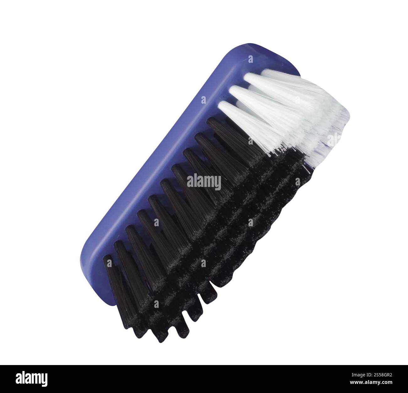 Bürsten für Schuhe isoliert auf weiß Stockfoto