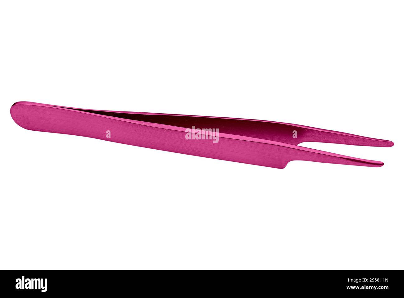 Edelstahlzange isoliert Stockfoto