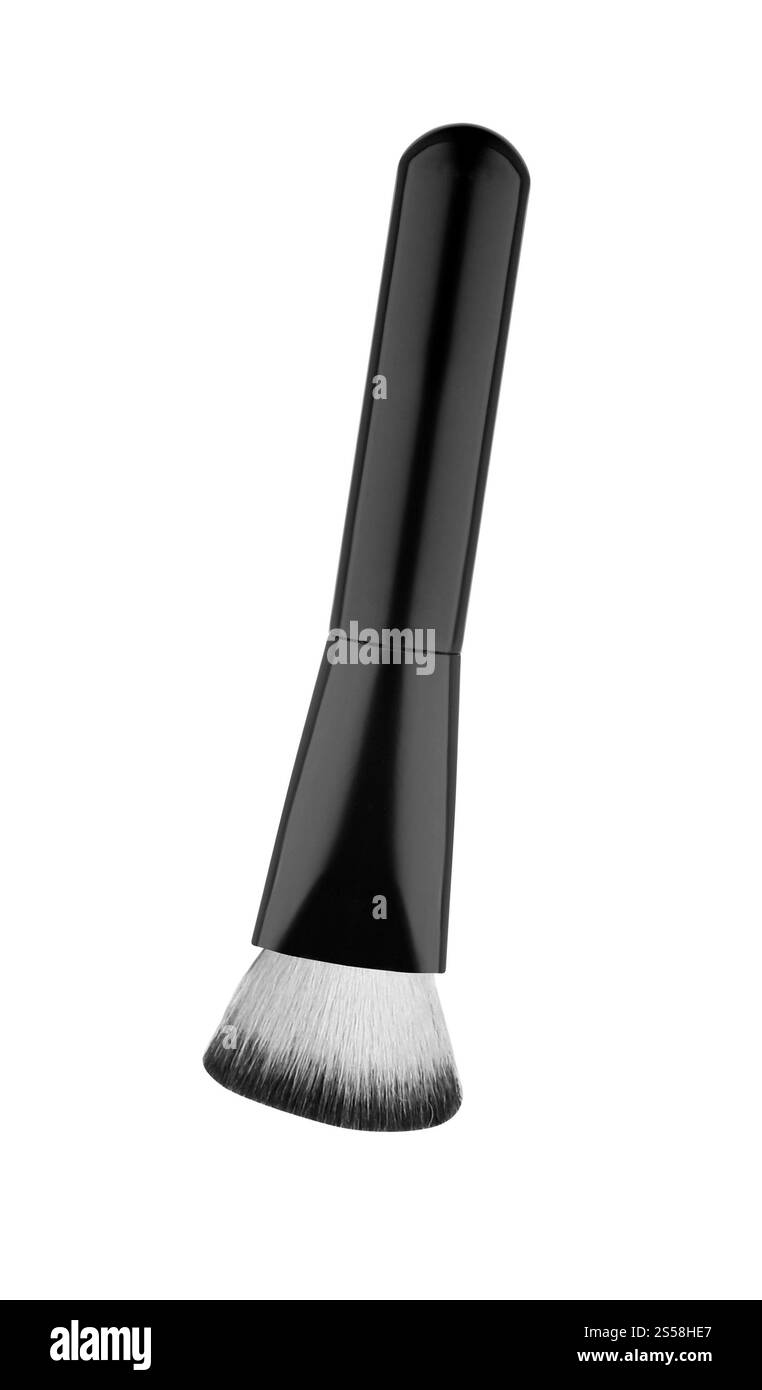 Make-up-Pinsel isoliert auf weißem Hintergrund. Make-up-Bürste isoliert Stockfoto